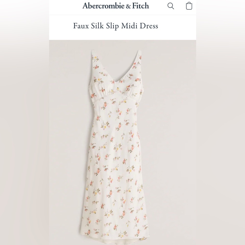 Abercrombie White Floral MIDI Dress
